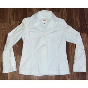 Talbots Petites Stretch Pinstripe Blazer Jacket Long‎ Sleeve Size 6